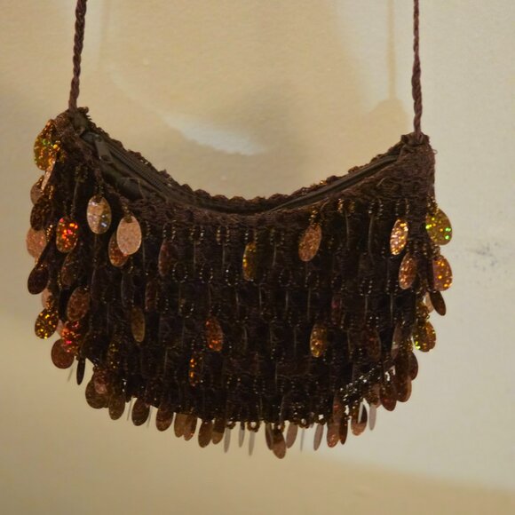 Shimmery Brown Evening Purse - Picture 4 of 5
